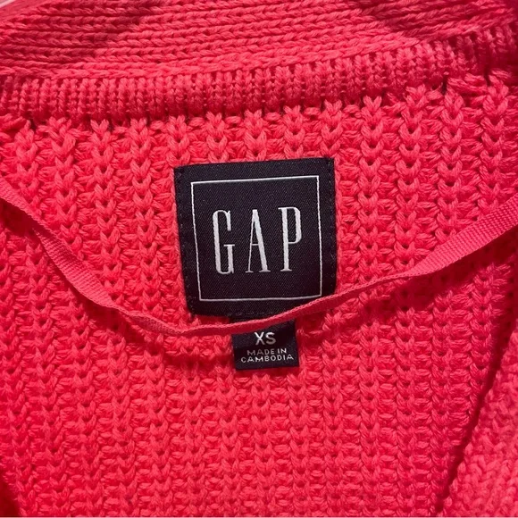 Gap Button Front Cardigan Sweater V Neck Rose Bush Pink Women’s Size XS - Picture 9 of 10